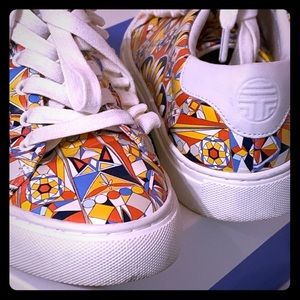 Tory Burch Ruffle Sneaker Psychedelic Geo